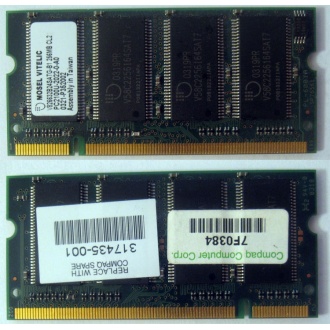 Модуль памяти 256MB DDR Memory SODIMM в Благовещенске, DDR266 (PC2100) в Благовещенске, CL2 в Благовещенске, 200-pin в Благовещенске, p/n: 317435-001 (для ноутбуков Compaq Evo/Presario) - Благовещенск